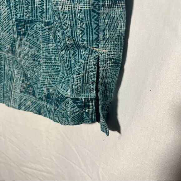 Cooke Street Honolulu Hawaiian Casual Button Down Green Tribal Leaf Shirt XL - Picture 4 of 6